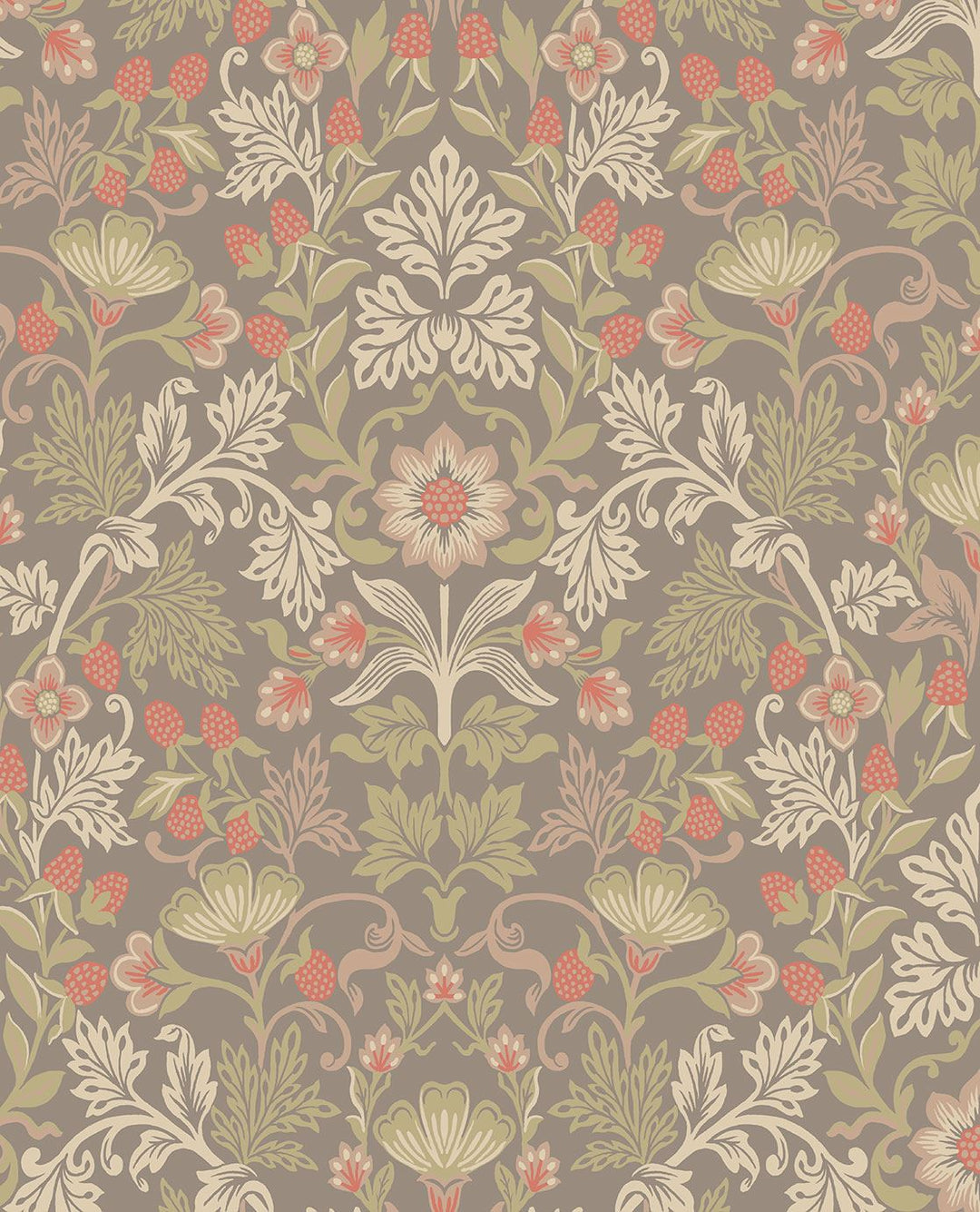 EIJFFINGER Posy 316007 - Afbeelding 1 - Naturel, Multi, Retro, Vintage, Romantisch, Ornamenten, Bloemen, Bladeren