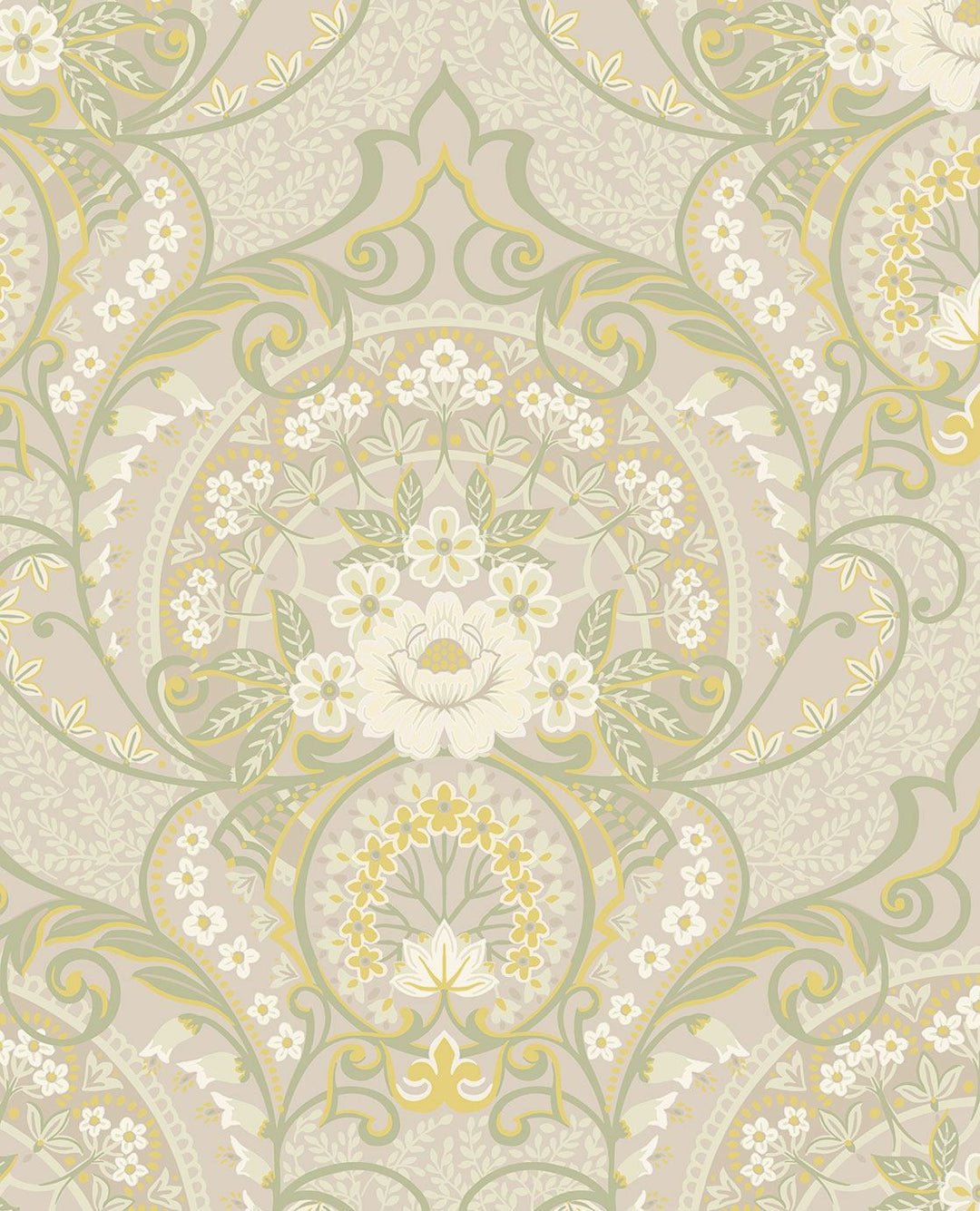 EIJFFINGER Posy 316010 - Afbeelding 1 - Naturel, Naturel, Retro, Vintage, Romantisch, Klassiek, Ornamenten, Bloemen