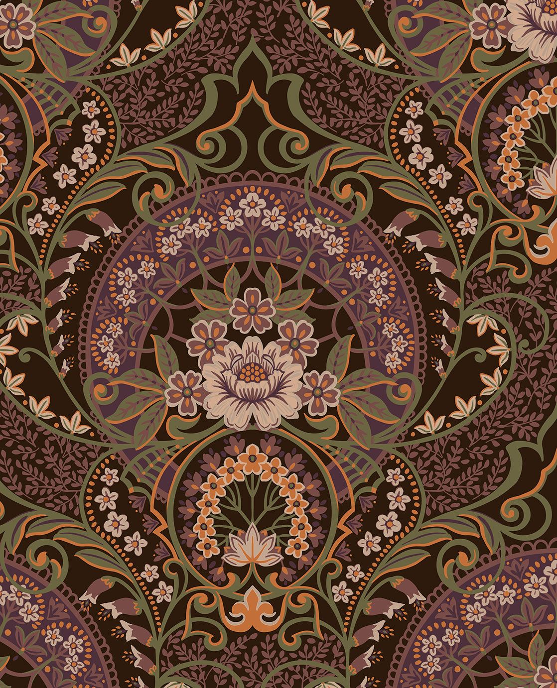 EIJFFINGER Posy 316016 - Afbeelding 1 - Naturel, Retro, Vintage, Romantisch, Ornamenten, Bloemen
