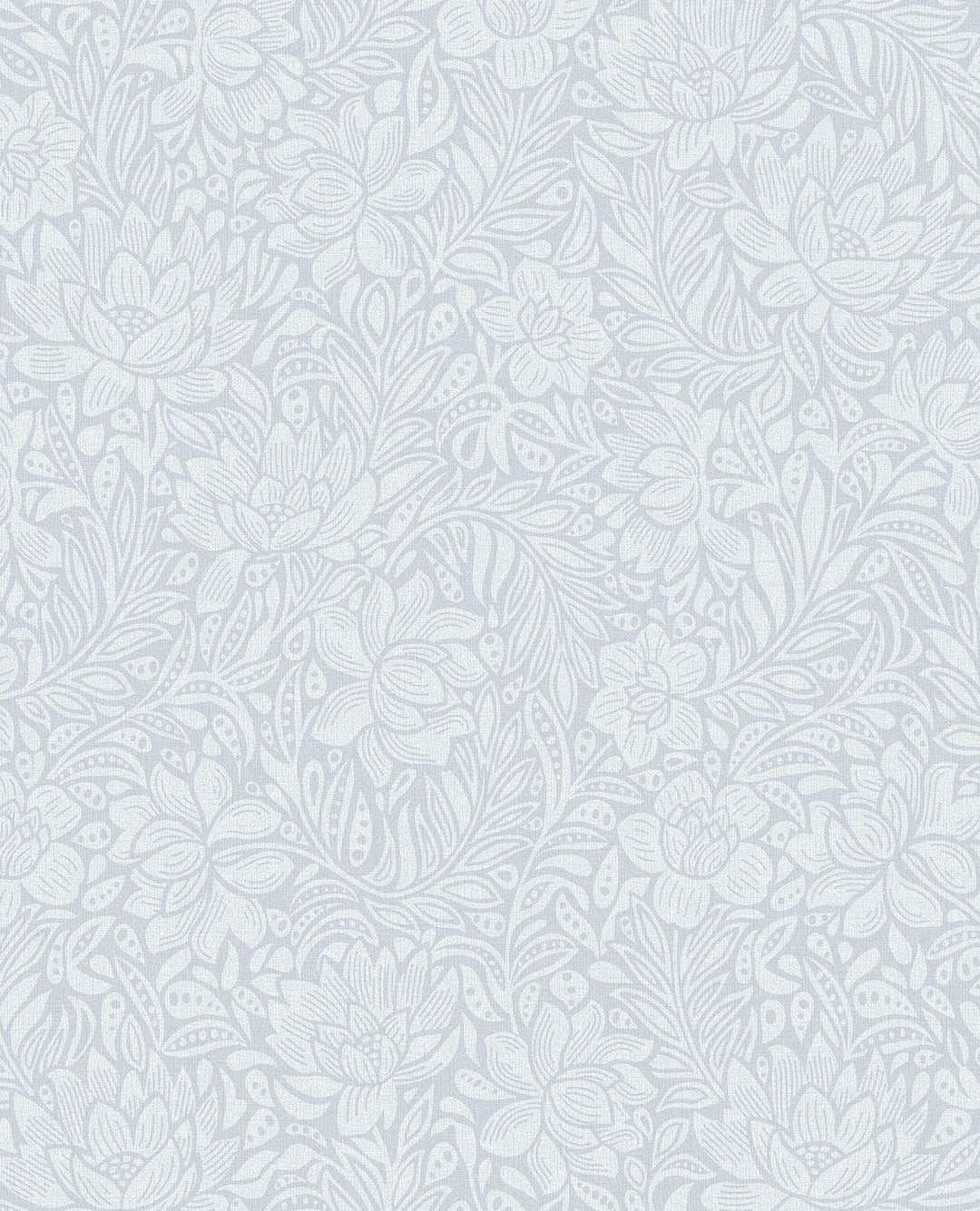 EIJFFINGER Posy 316026 - Afbeelding 1 - Naturel, Paars, Romantisch, Bloemen, Bladeren