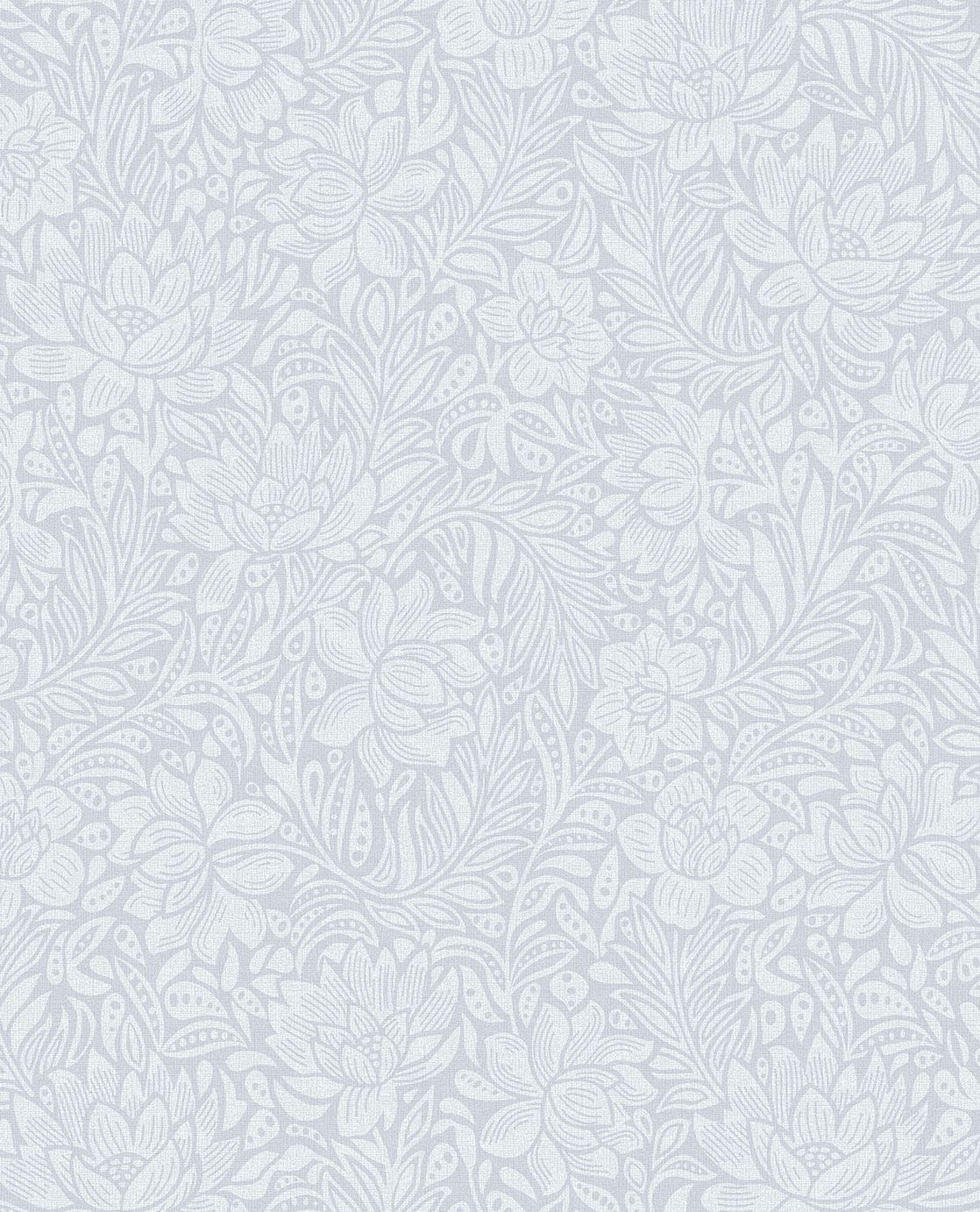 EIJFFINGER Posy 316026 - Afbeelding 1 - Naturel, Paars, Romantisch, Bloemen, Bladeren