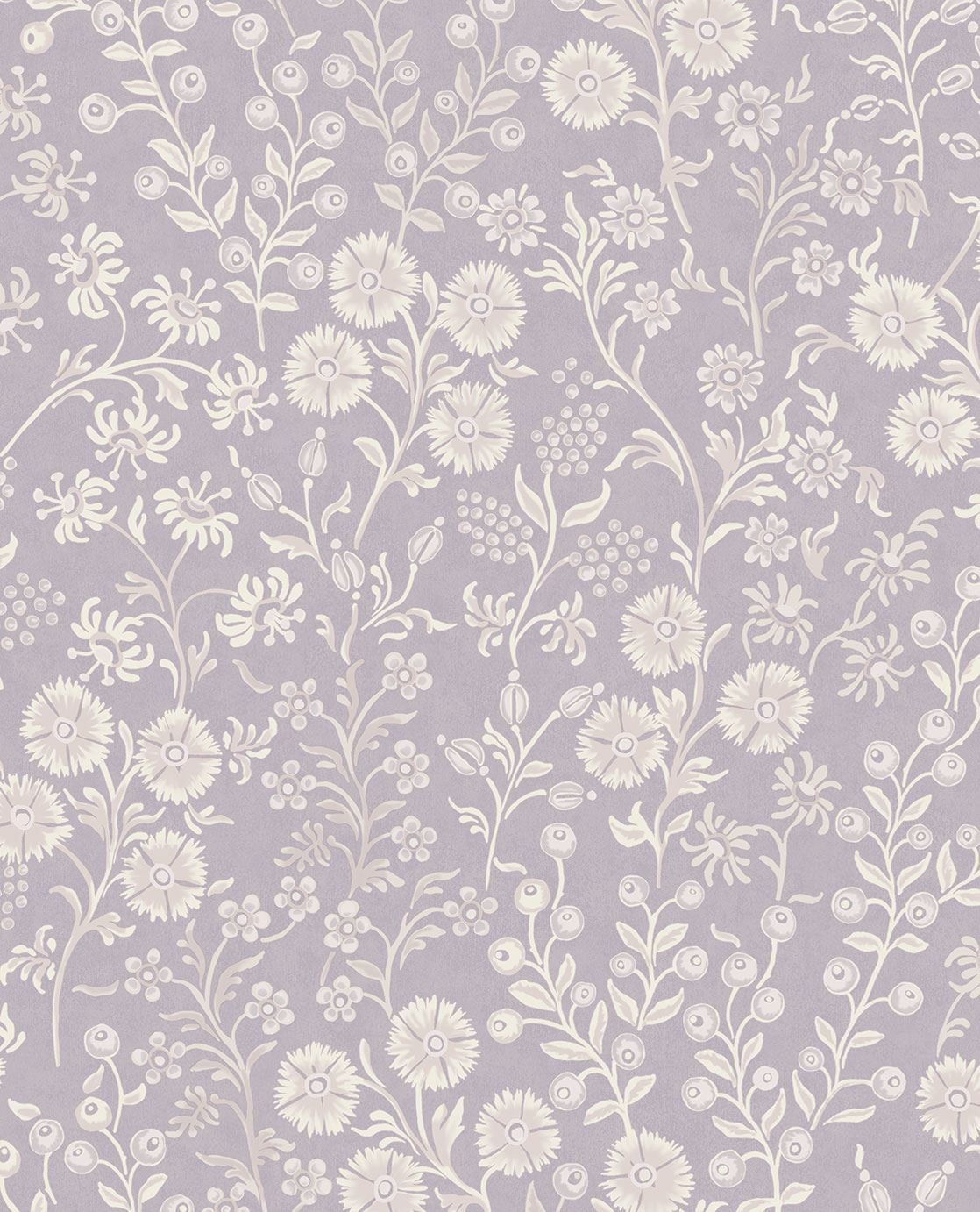 EIJFFINGER Posy 316045 - Afbeelding 1 - Paars, Scandinavisch, Romantisch, Kinderkamer