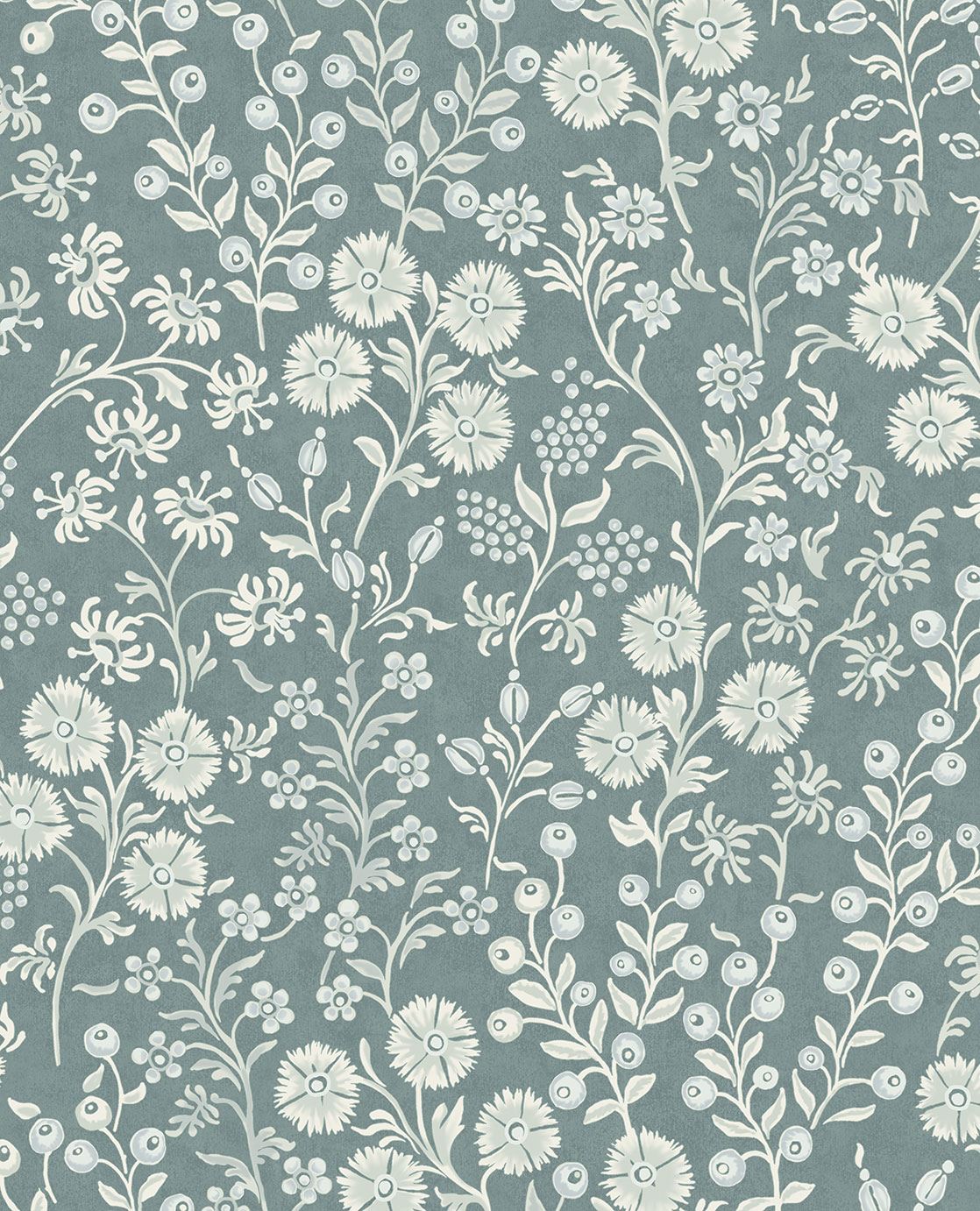 EIJFFINGER Posy 316046 - Afbeelding 1 - Blauw, Scandinavisch, Retro, Vintage, Romantisch