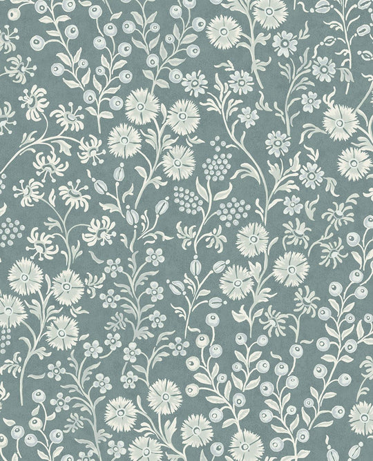 EIJFFINGER Posy 316046 - Afbeelding 1 - Blauw, Scandinavisch, Retro, Vintage, Romantisch