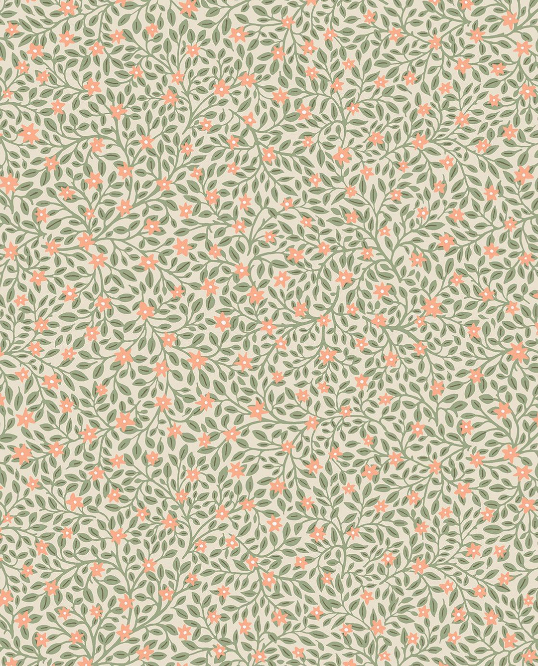 EIJFFINGER Posy 316050 - Afbeelding 1 - Naturel, Groen, Oranje, Scandinavisch, Retro, Vintage, Kinderkamer