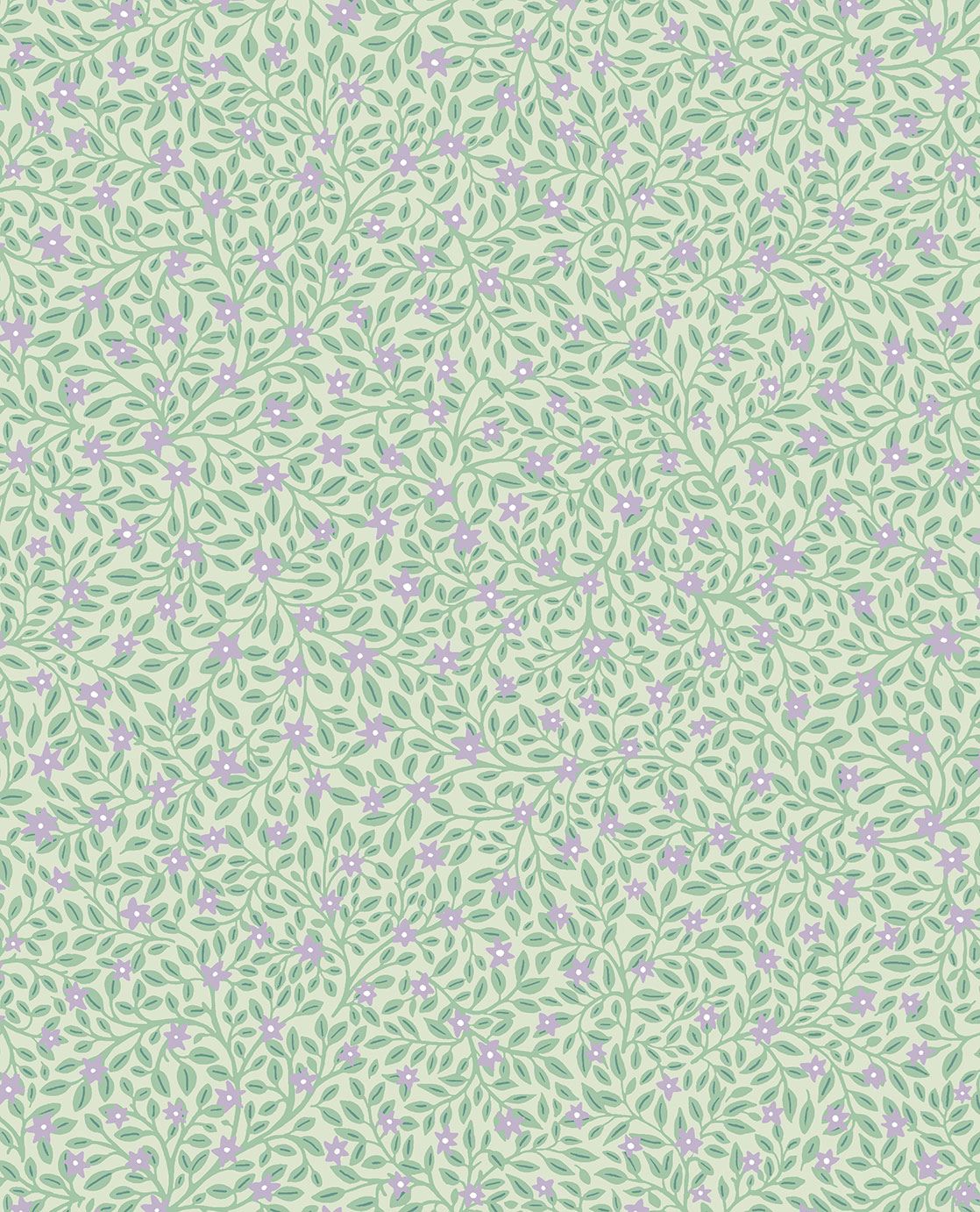 EIJFFINGER Posy 316053 - Afbeelding 1 - Naturel, Groen, Scandinavisch, Retro, Vintage, Kinderkamer