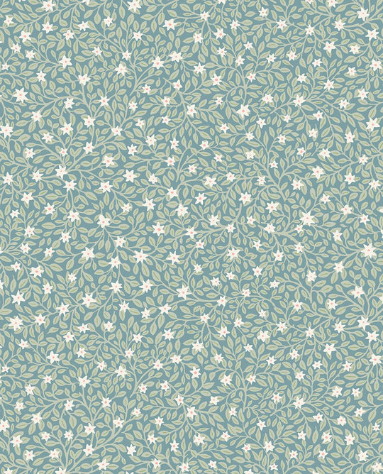 EIJFFINGER Posy 316054 - Afbeelding 1 - Blauw, Groen, Scandinavisch, Retro, Vintage, Kinderkamer