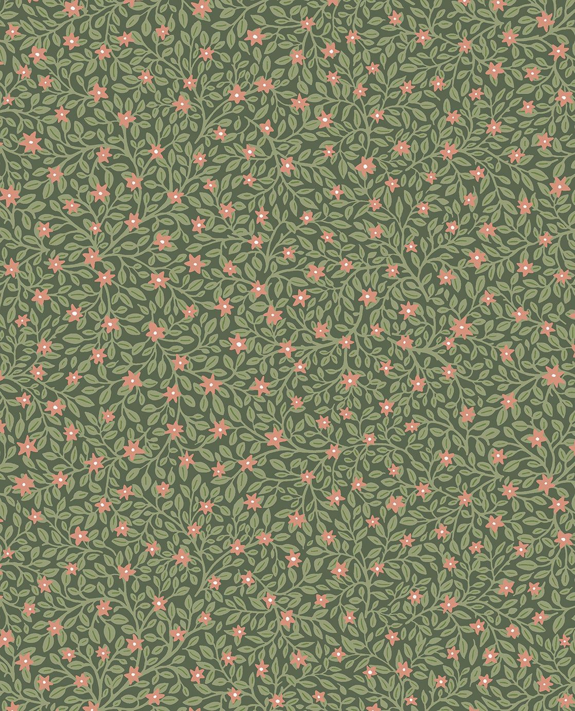 EIJFFINGER Posy 316055 - Afbeelding 1 - Groen, Scandinavisch, Retro, Vintage, Romantisch