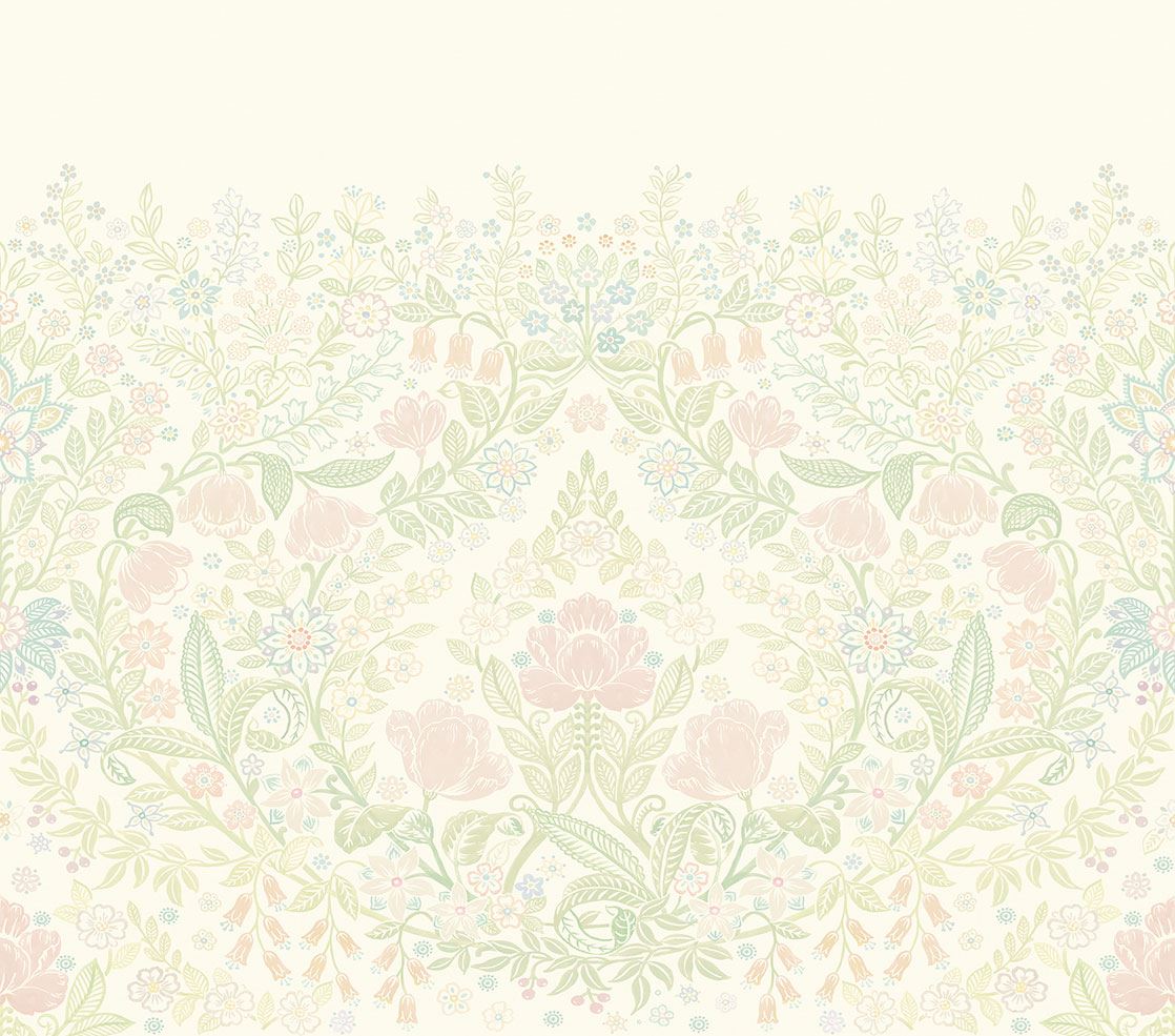 EIJFFINGER Posy 316080 - Afbeelding 1 - Multi, Naturel, Klassiek, Kinderkamer, Bloemen, Bladeren
