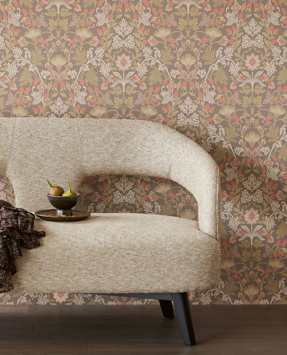 EIJFFINGER Posy 316007 - Afbeelding 2 - Naturel, Multi, Retro, Vintage, Romantisch, Ornamenten, Bloemen, Bladeren