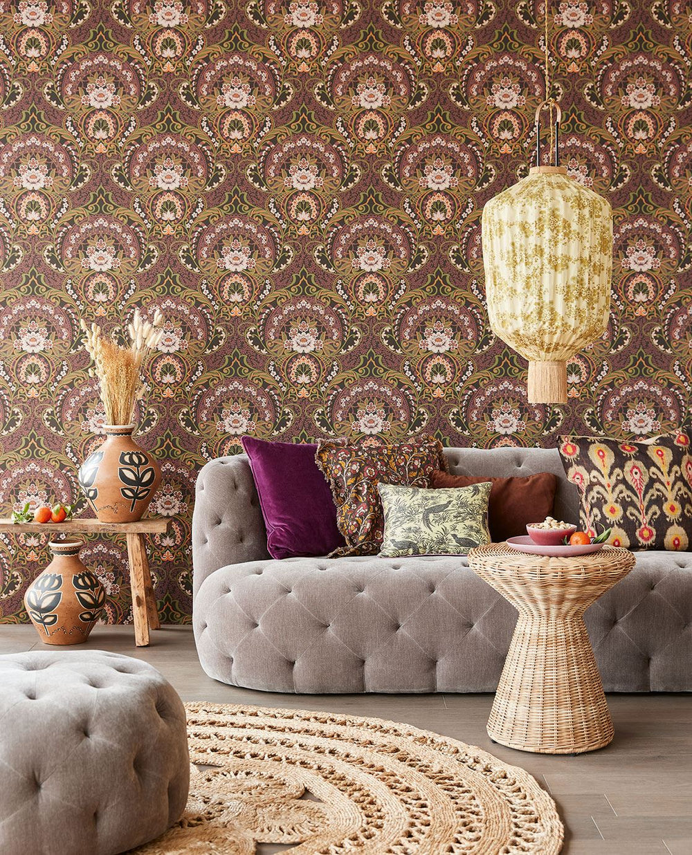 EIJFFINGER Posy 316016 - Afbeelding 2 - Naturel, Retro, Vintage, Romantisch, Ornamenten, Bloemen