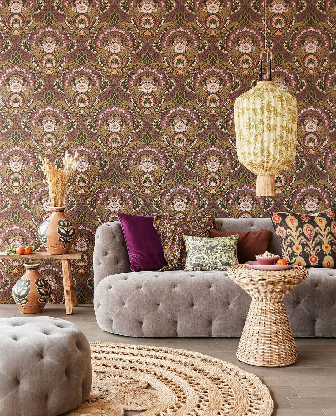 EIJFFINGER Posy 316016 - Afbeelding 2 - Naturel, Retro, Vintage, Romantisch, Ornamenten, Bloemen