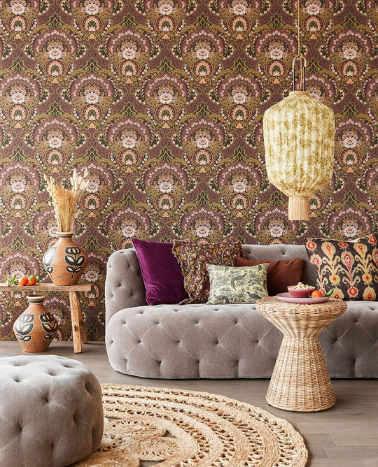 EIJFFINGER Posy 316016 - Afbeelding 2 - Naturel, Retro, Vintage, Romantisch, Ornamenten, Bloemen