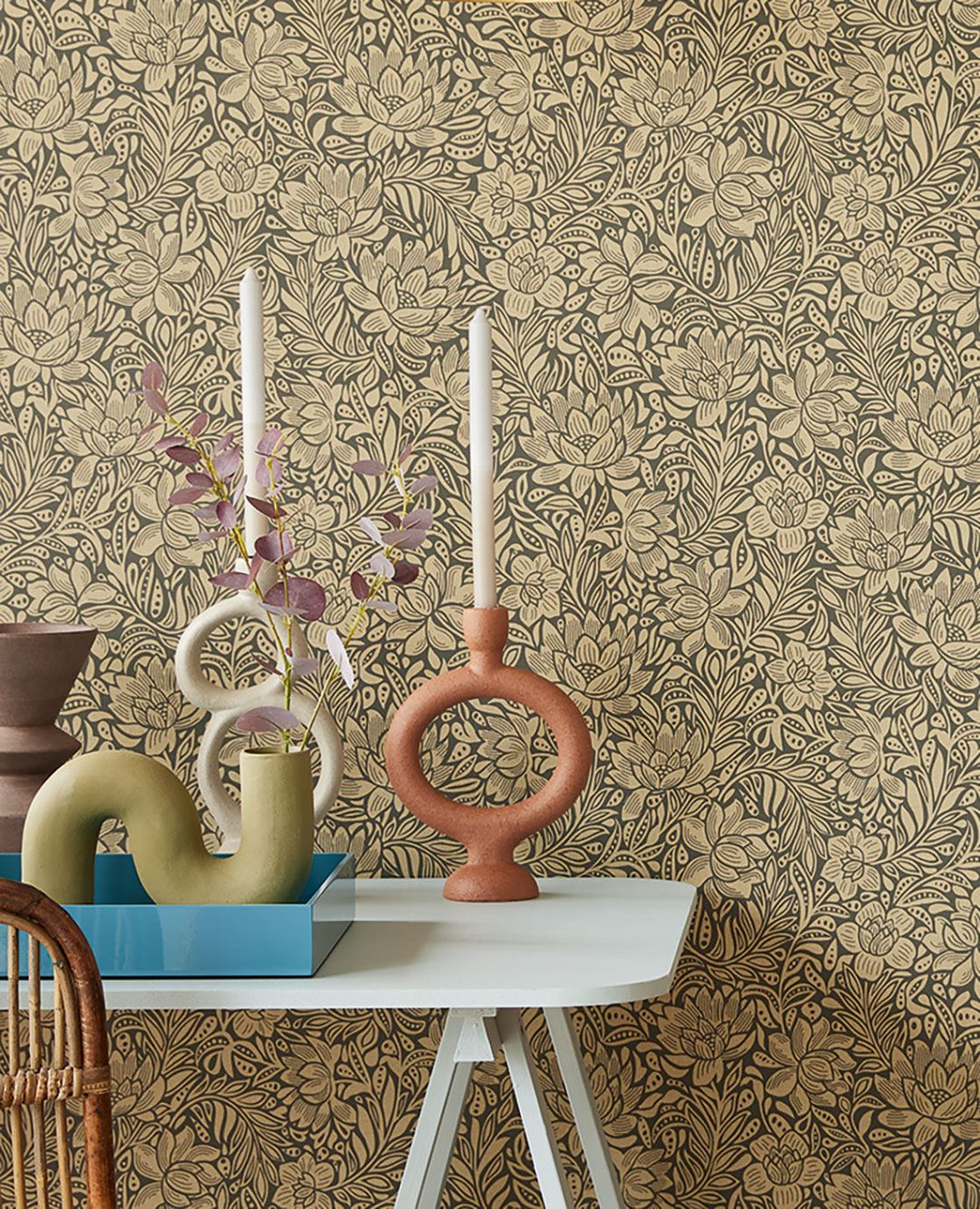 EIJFFINGER Posy 316022 - Afbeelding 3 - Naturel, Naturel, Romantisch, Klassiek, Bloemen, Bladeren