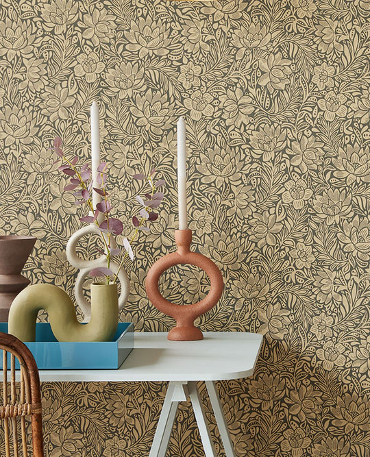 EIJFFINGER Posy 316022 - Afbeelding 3 - Naturel, Naturel, Romantisch, Klassiek, Bloemen, Bladeren