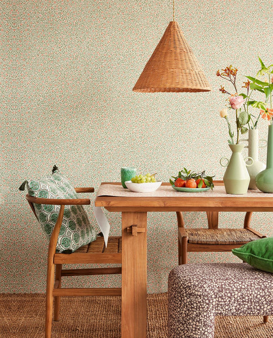 EIJFFINGER Posy 316050 - Afbeelding 3 - Naturel, Groen, Oranje, Scandinavisch, Retro, Vintage, Kinderkamer