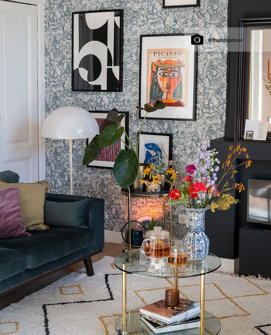 EIJFFINGER Museum 307343 - Afbeelding 3 - Blauw, Romantisch, Klassiek, Bloemen