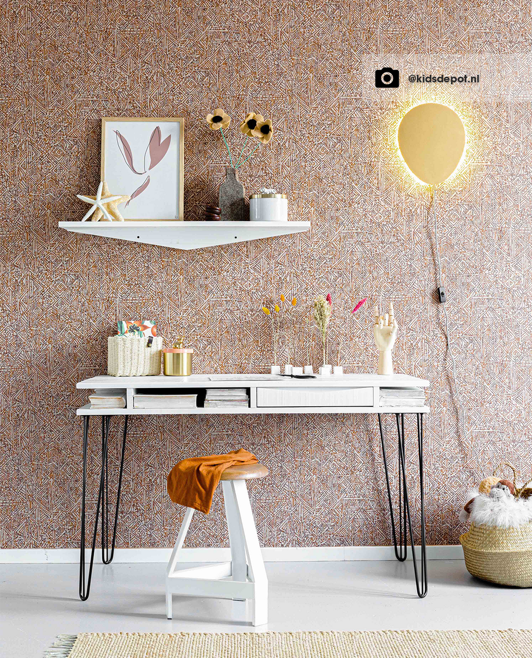 EIJFFINGER Terra 391520 - Afbeelding 5 - Oranje, Metallic, Etnisch, Chic, Glamour, Fantasie