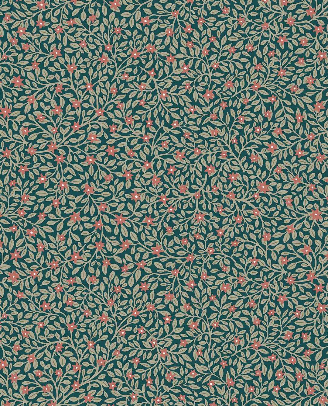 EIJFFINGER Posy 316056 - Afbeelding 1 - Blauw, Groen, Scandinavisch, Retro, Vintage, Romantisch