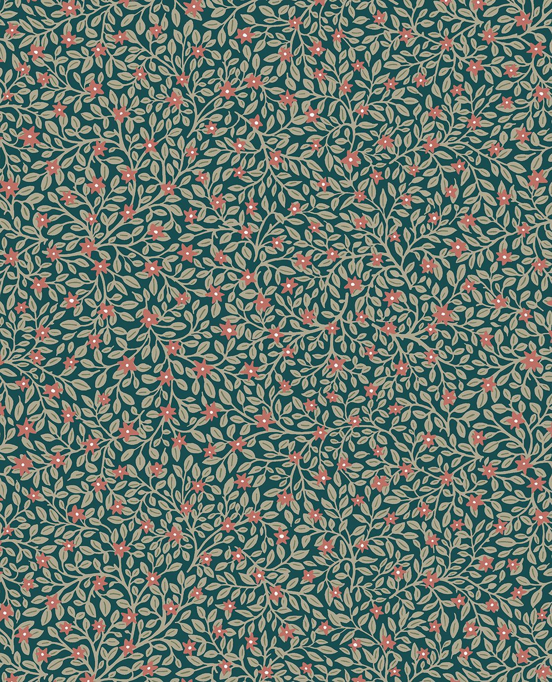 EIJFFINGER Posy 316056 - Afbeelding 1 - Blauw, Groen, Scandinavisch, Retro, Vintage, Romantisch