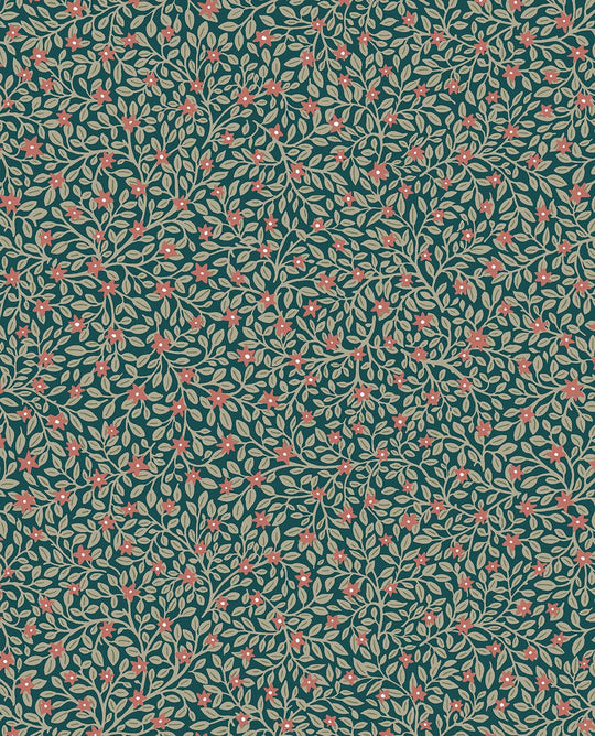 EIJFFINGER Posy 316056 - Afbeelding 1 - Blauw, Groen, Scandinavisch, Retro, Vintage, Romantisch