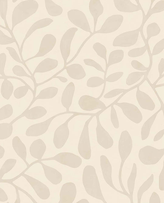 EIJFFINGER Twist 318030 - Afbeelding 1 - Naturel, Wit, Scandinavisch, Landelijk, Romantisch, Natuurlijk, Bladeren