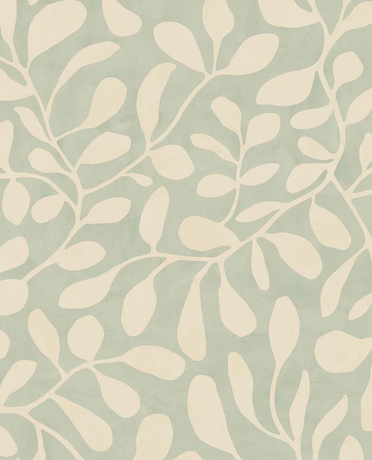 EIJFFINGER Twist 318033 - Afbeelding 1 - Naturel, Groen, Scandinavisch, Romantisch, Natuurlijk, Bladeren