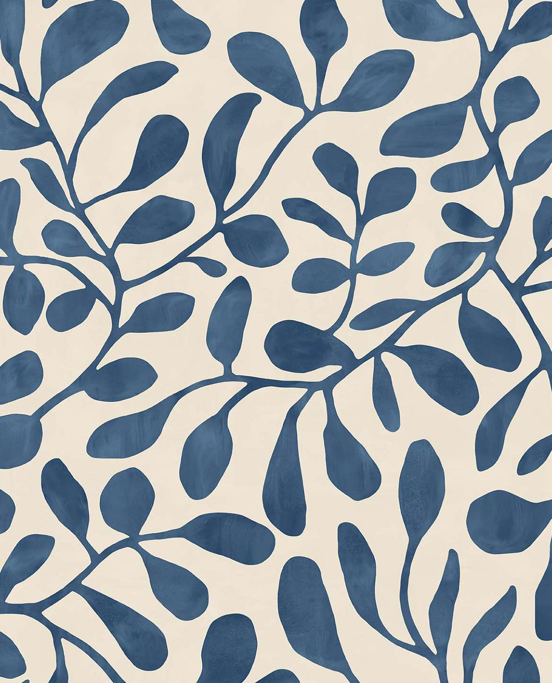 EIJFFINGER Twist 318035 - Afbeelding 1 - Blauw, Scandinavisch, Bladeren