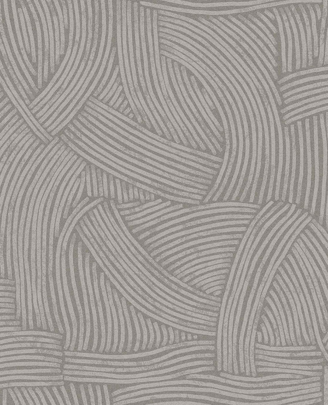 EIJFFINGER Twist 318015 - Afbeelding 1 - Zwart / Grijs, Scandinavisch, Etnisch, Basic, Structuren, Grafisch