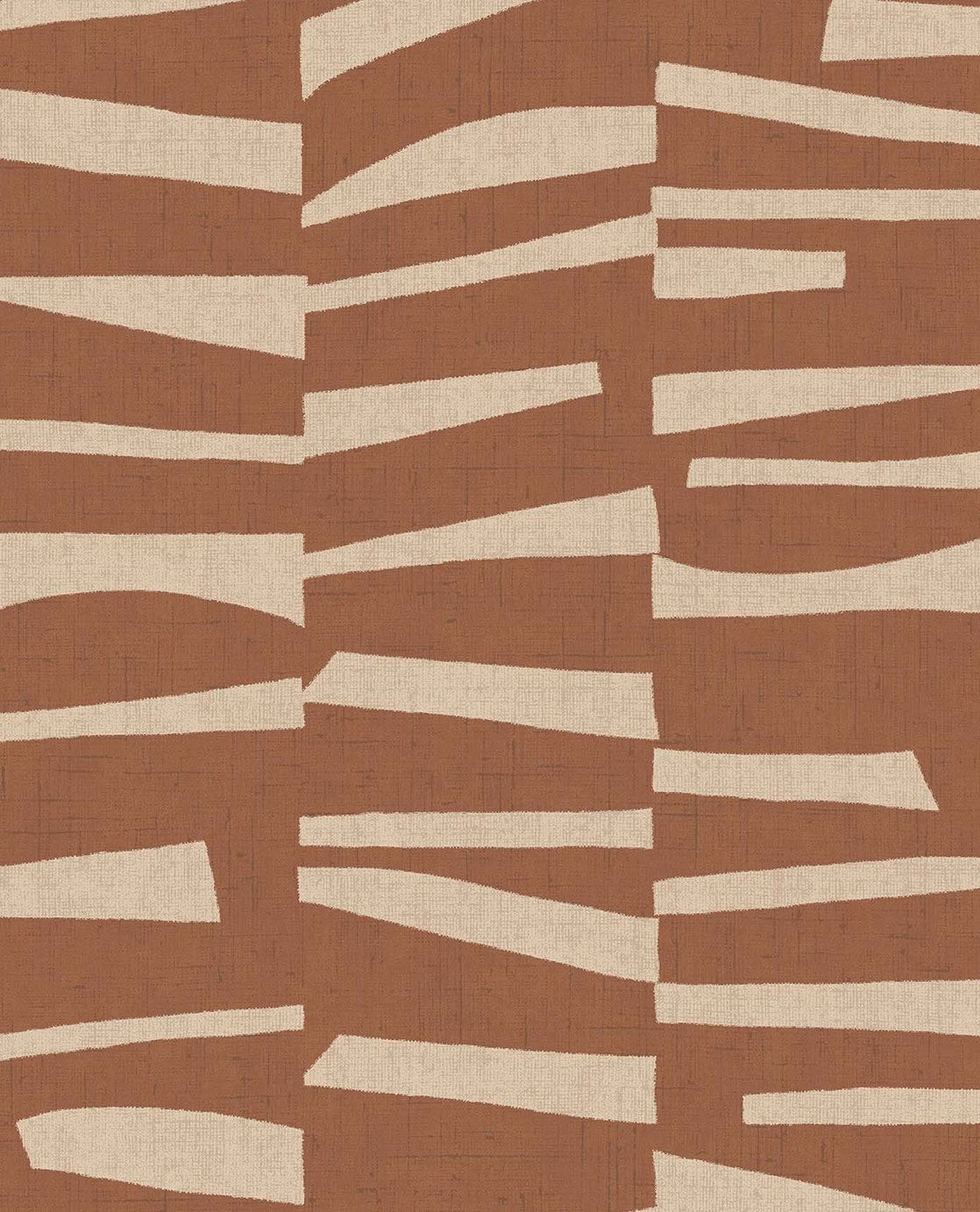 EIJFFINGER Twist 318026 - Afbeelding 1 - Naturel, Oranje, Scandinavisch, Etnisch, Structuren, Grafisch
