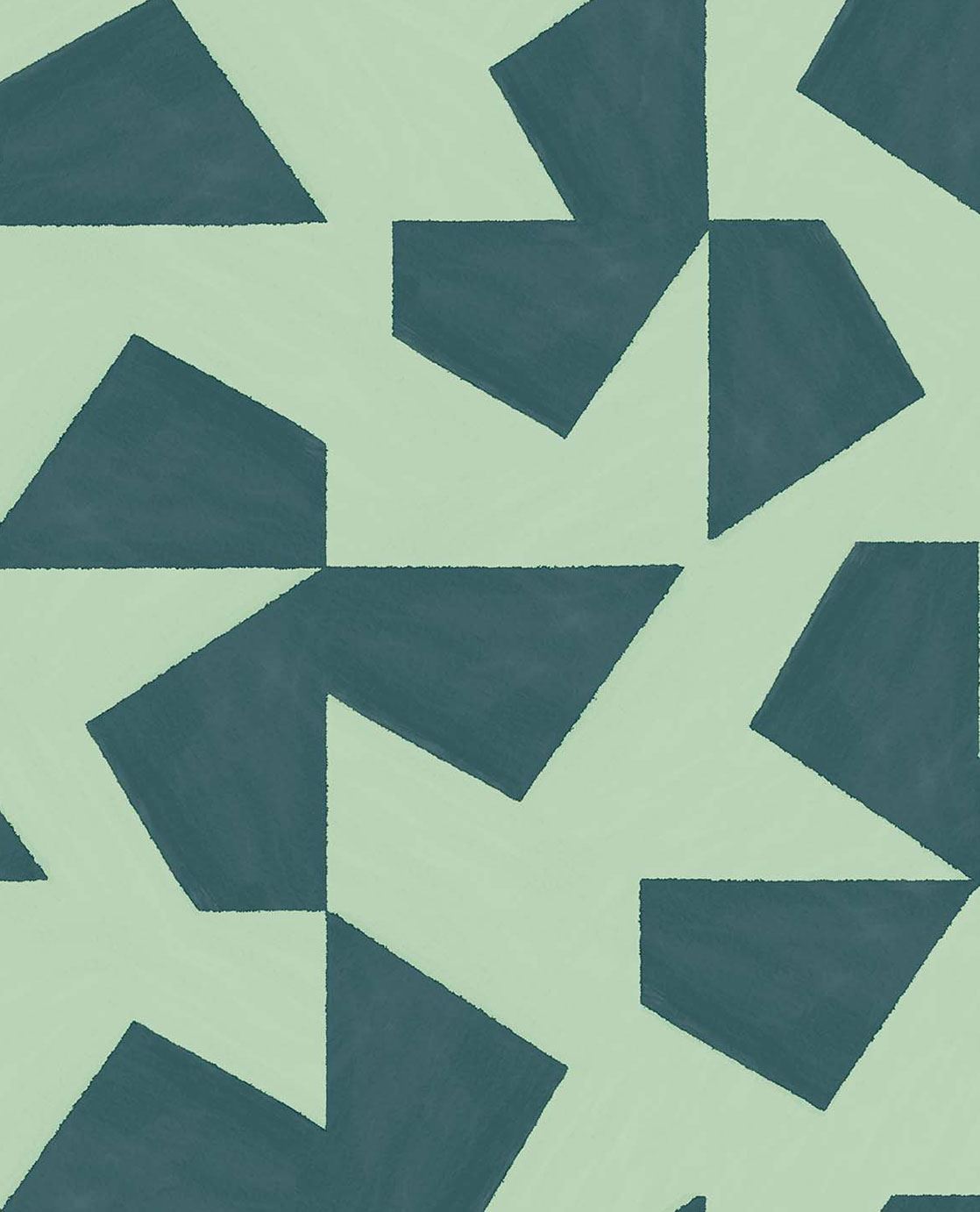 EIJFFINGER Twist 318042 - Afbeelding 1 - Groen, Scandinavisch, Retro, Vintage, Kinderkamer, Grafisch, Geometrisch