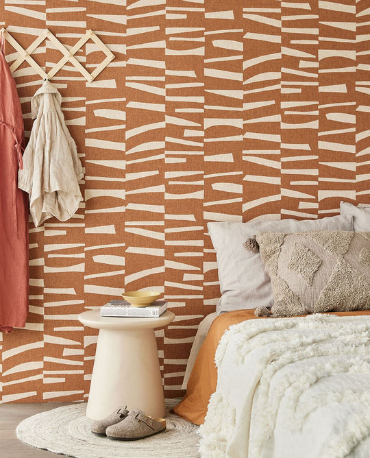 EIJFFINGER Twist 318026 - Afbeelding 2 - Naturel, Oranje, Scandinavisch, Etnisch, Structuren, Grafisch