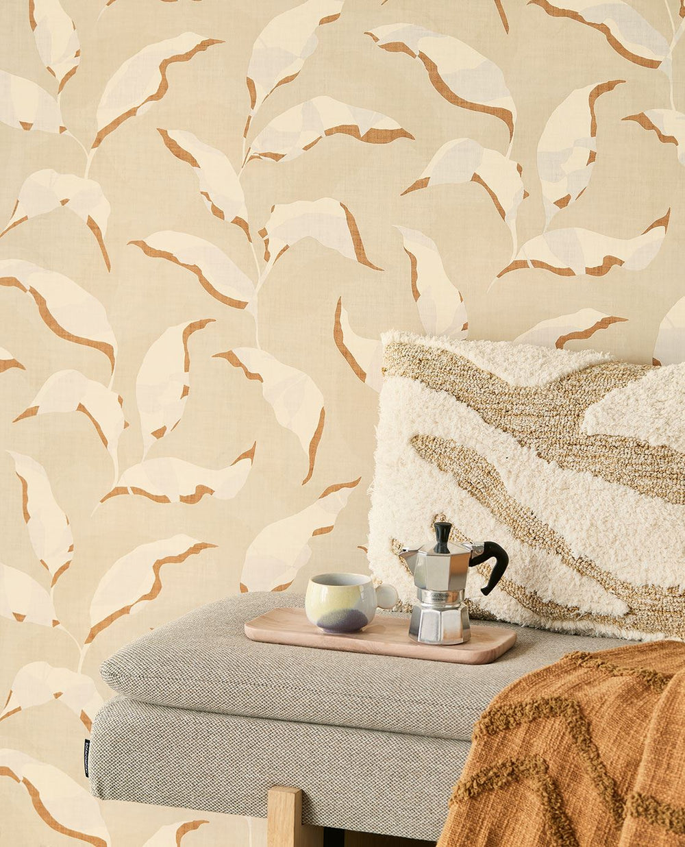 EIJFFINGER Twist 318050 - Afbeelding 2 - Naturel, Scandinavisch, Landelijk, Natuurlijk, Bladeren