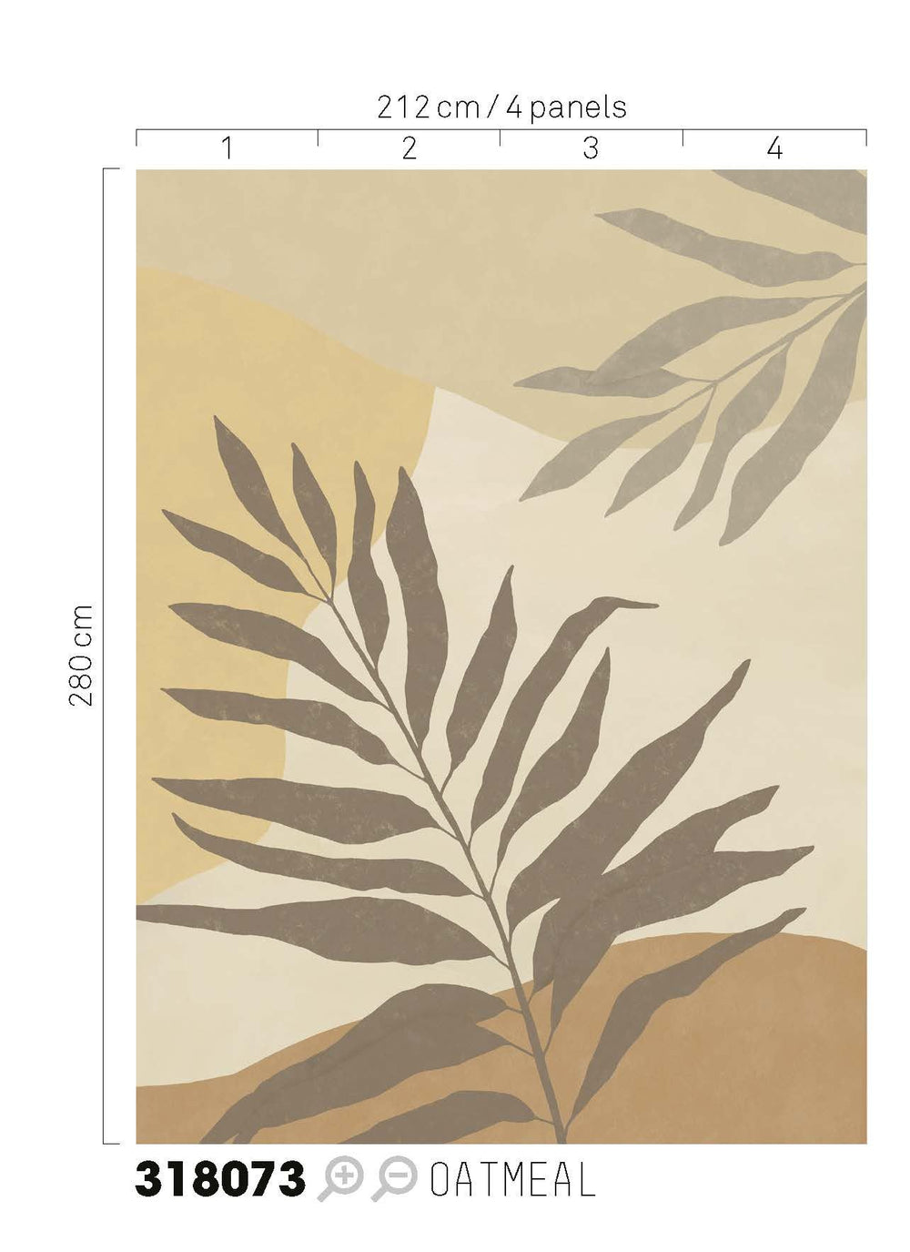 EIJFFINGER Twist 318073 - Afbeelding 2 - Naturel, Geel, Landelijk, Romantisch, Stoer, Industrieel, Bladeren