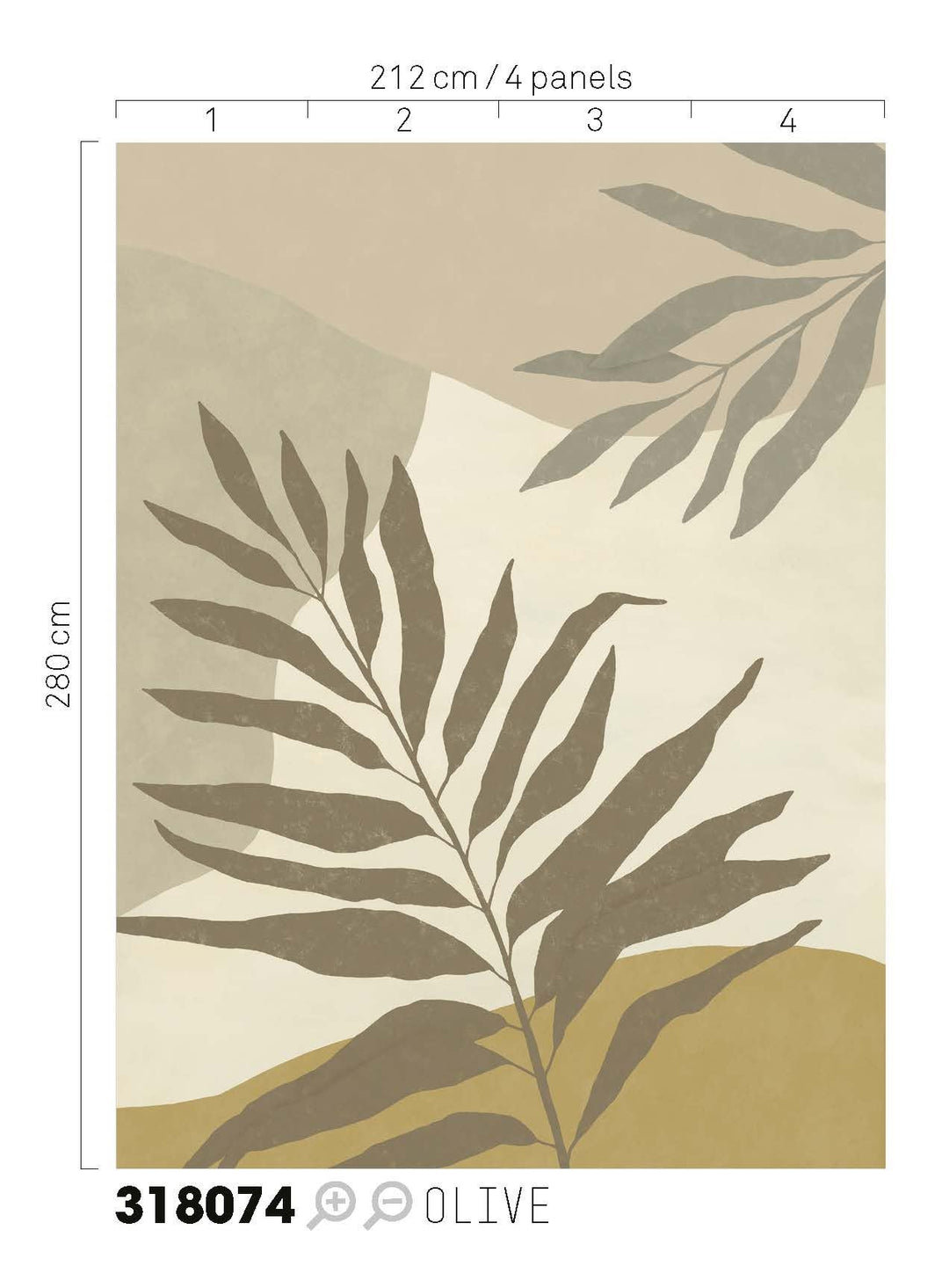 EIJFFINGER Twist 318074 - Afbeelding 4 - Groen, Scandinavisch, Landelijk, Romantisch, Bladeren