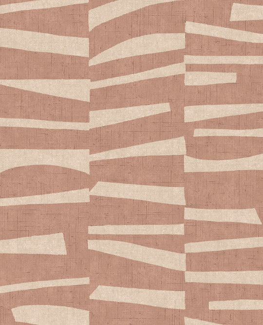EIJFFINGER Twist 318025 - Afbeelding 1 - Naturel, Rood, Scandinavisch, Etnisch, Kinderkamer, Structuren, Grafisch