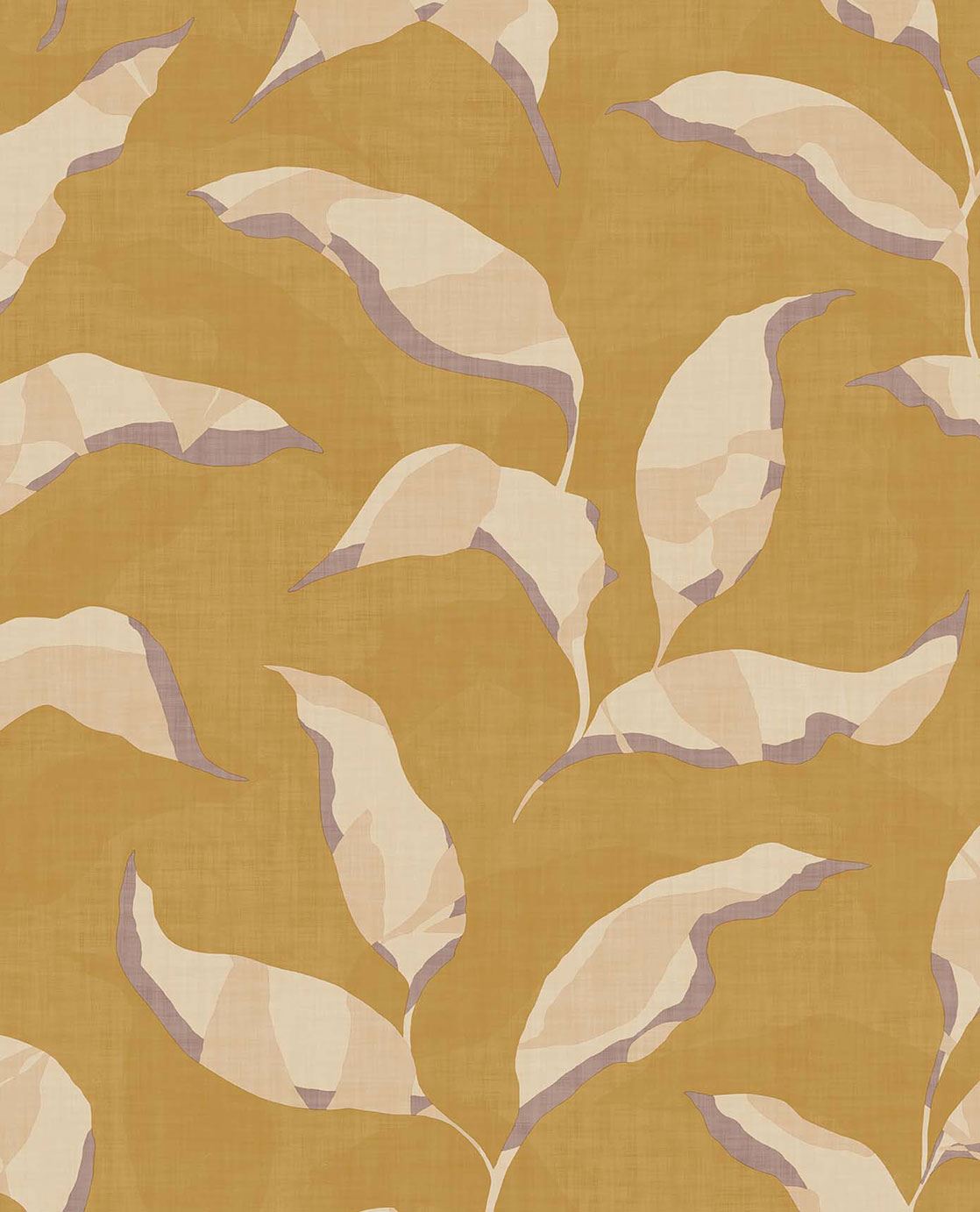 EIJFFINGER Twist 318053 - Afbeelding 1 - Geel, Scandinavisch, Retro, Vintage, Landelijk, Bladeren