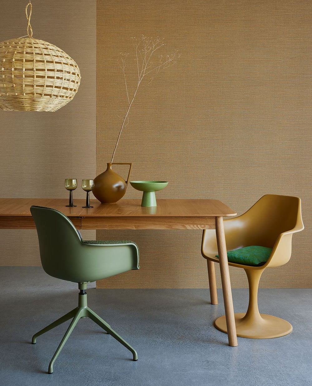 EIJFFINGER Canvas 313502 - Afbeelding 2 - Geel, Goud, Retro, Vintage, Landelijk, Basic, Natuurlijk, Structuren