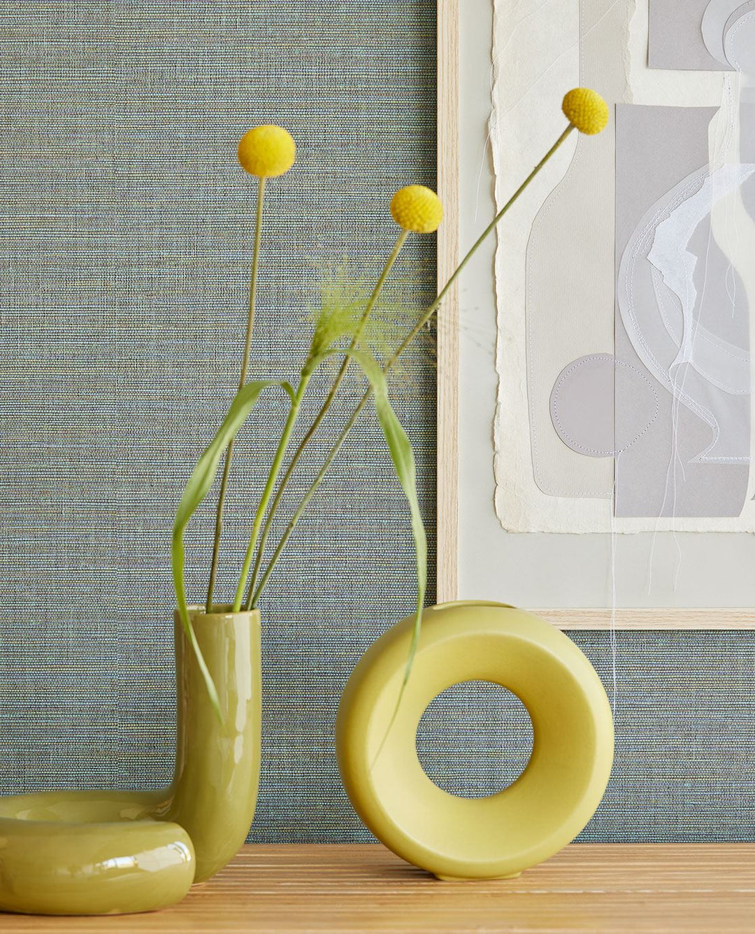 EIJFFINGER Canvas 313507 - Afbeelding 3 - Blauw, Groen, Scandinavisch, Landelijk, Basic, Natuurlijk, Structuren