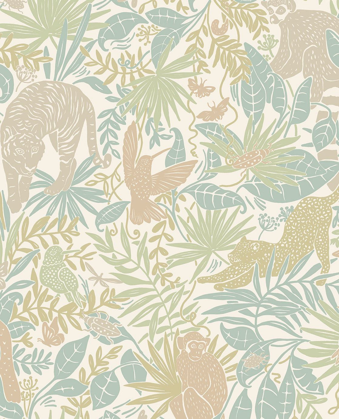 EIJFFINGER Explore 323020 - Afbeelding 1 - Multi, Naturel, Groen, Scandinavisch, Kinderkamer