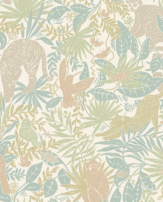 EIJFFINGER Explore 323020 - Afbeelding 1 - Multi, Naturel, Groen, Scandinavisch, Kinderkamer