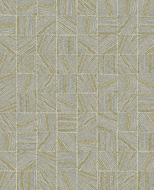 EIJFFINGER Embrace 324034 - Afbeelding 1 - Groen, Zwart / Grijs, Etnisch, Structuren