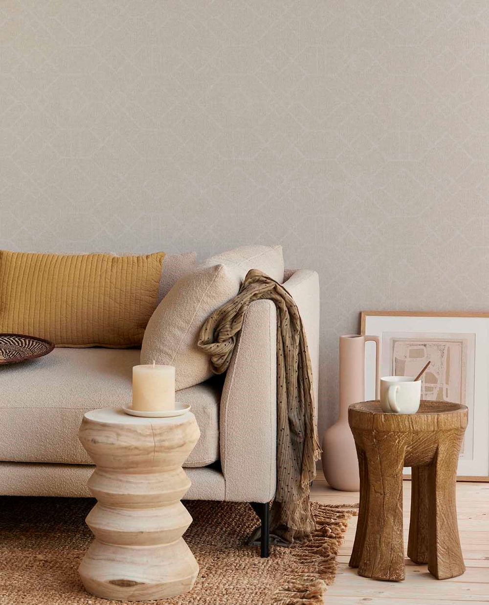 EIJFFINGER Embrace 324011 - Afbeelding 2 - Zwart / Grijs, Basic, Ruiten, Geometrisch