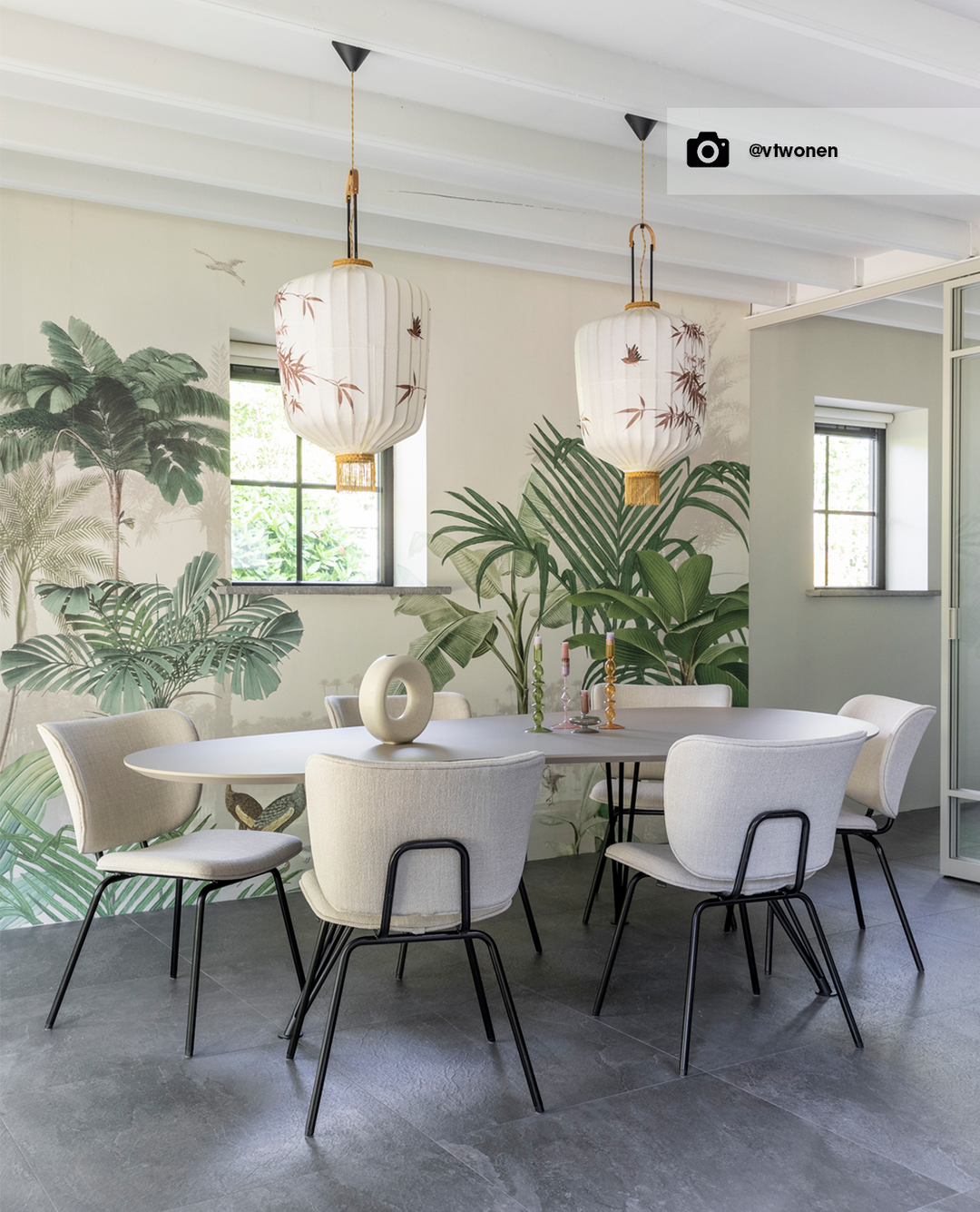 EIJFFINGER Oasis 317400 - Afbeelding 3 - Wit, Multi, Romantisch, Kinderkamer, Vogels, Bladeren