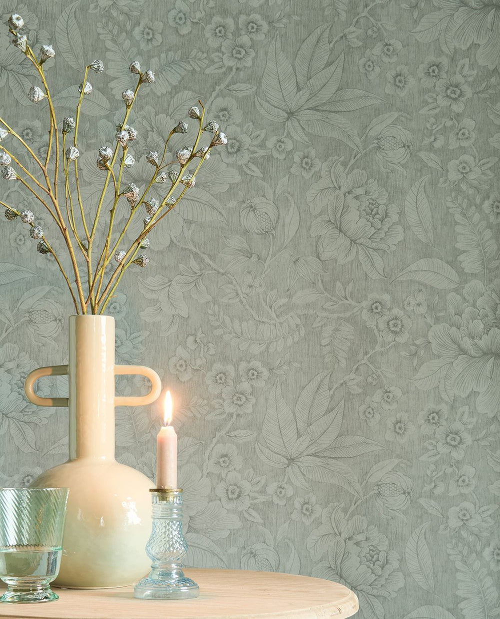 EIJFFINGER Pip Studio 6 333101 - Afbeelding 2 - Blauw, Groen, Romantisch, Pip Studio, Grafisch, Bloemen