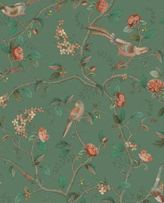 EIJFFINGER Pip Studio 6 333123 - Afbeelding 1 - Groen, Romantisch, Pip Studio, Dieren, Bloemen