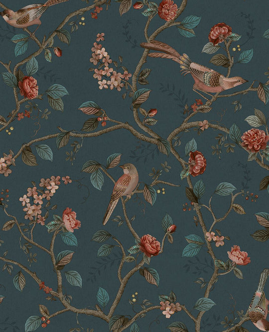 EIJFFINGER Pip Studio 6 333126 - Afbeelding 1 - Blauw, Romantisch, Pip Studio, Dieren, Bloemen