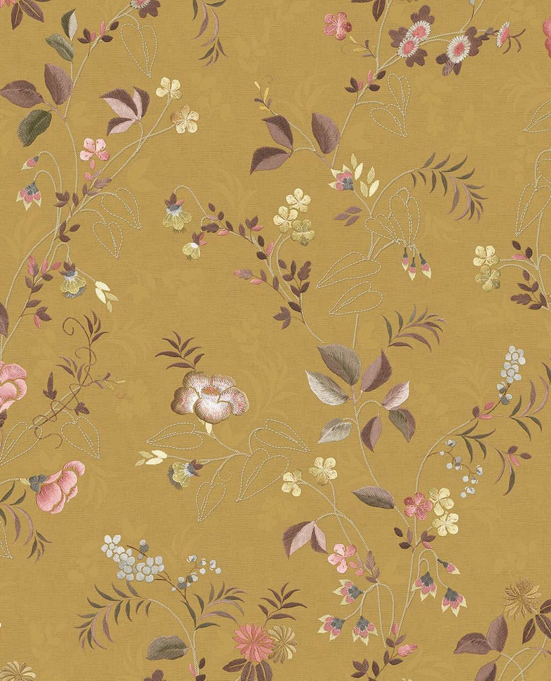 EIJFFINGER Pip Studio 6 333132 - Afbeelding 1 - Geel, Romantisch, Pip Studio, Bloemen, Bladeren