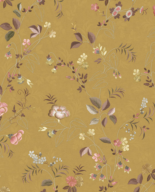 EIJFFINGER Pip Studio 6 333132 - Afbeelding 1 - Geel, Romantisch, Pip Studio, Bloemen, Bladeren