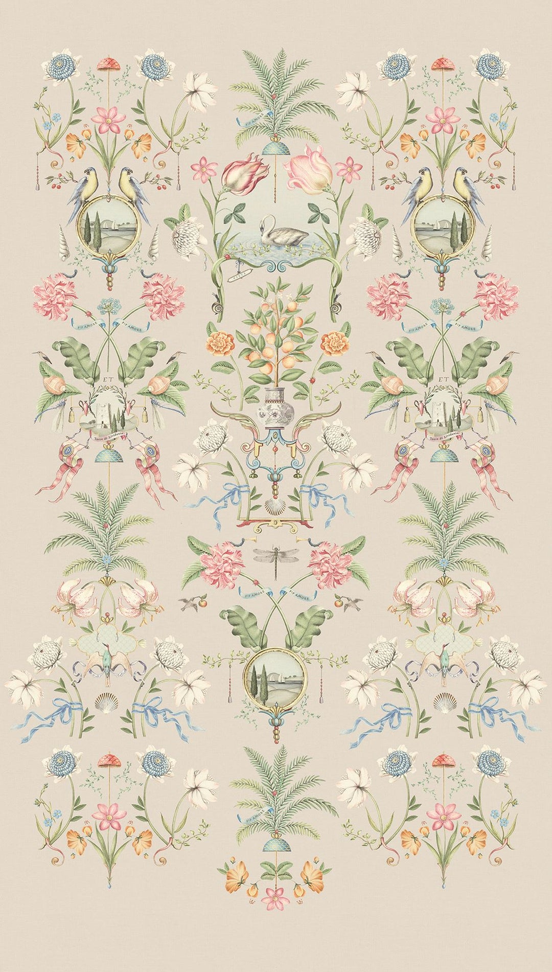 EIJFFINGER Pip Studio 6 333163 - Afbeelding 1 - Naturel, Romantisch, Pip Studio, Vogels, Bloemen